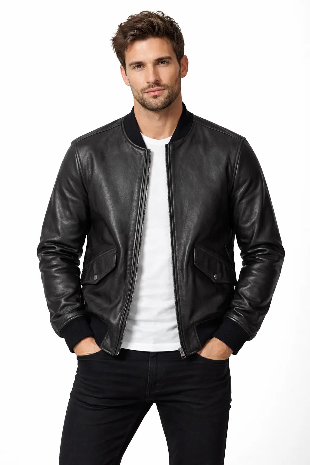 Blouson cuir Homme IKKS DAHO.G