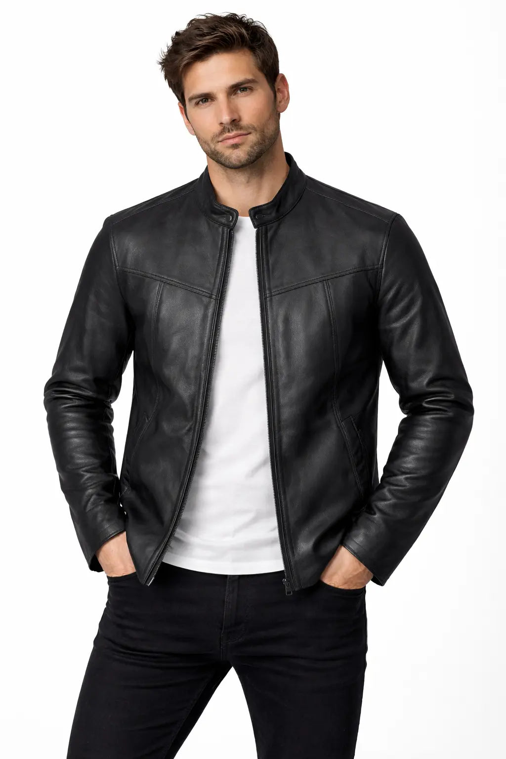 Blouson cuir IKKS Homme DAHO.G