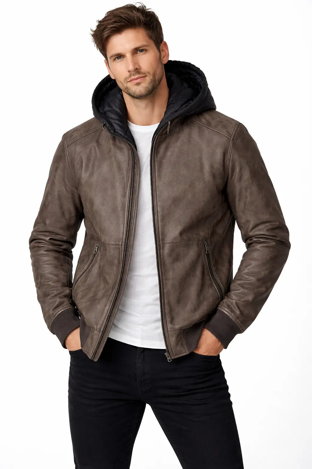 Blouson cuir IKKS Homme DAHO.G