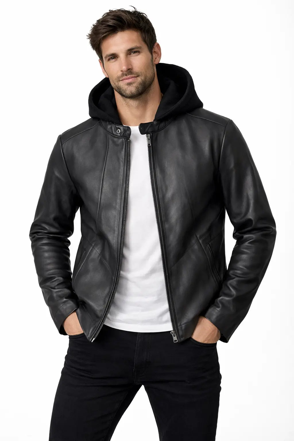 Blouson cuir IKKS Homme DAHO.G