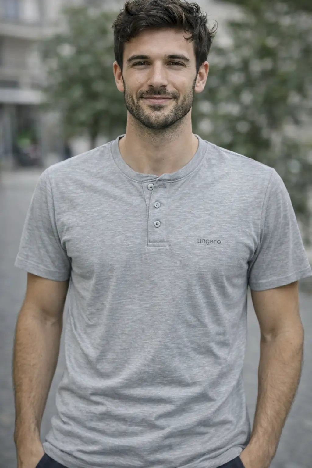Tee-shirt col tunisien UNGARO ref 24407 DAHO.G