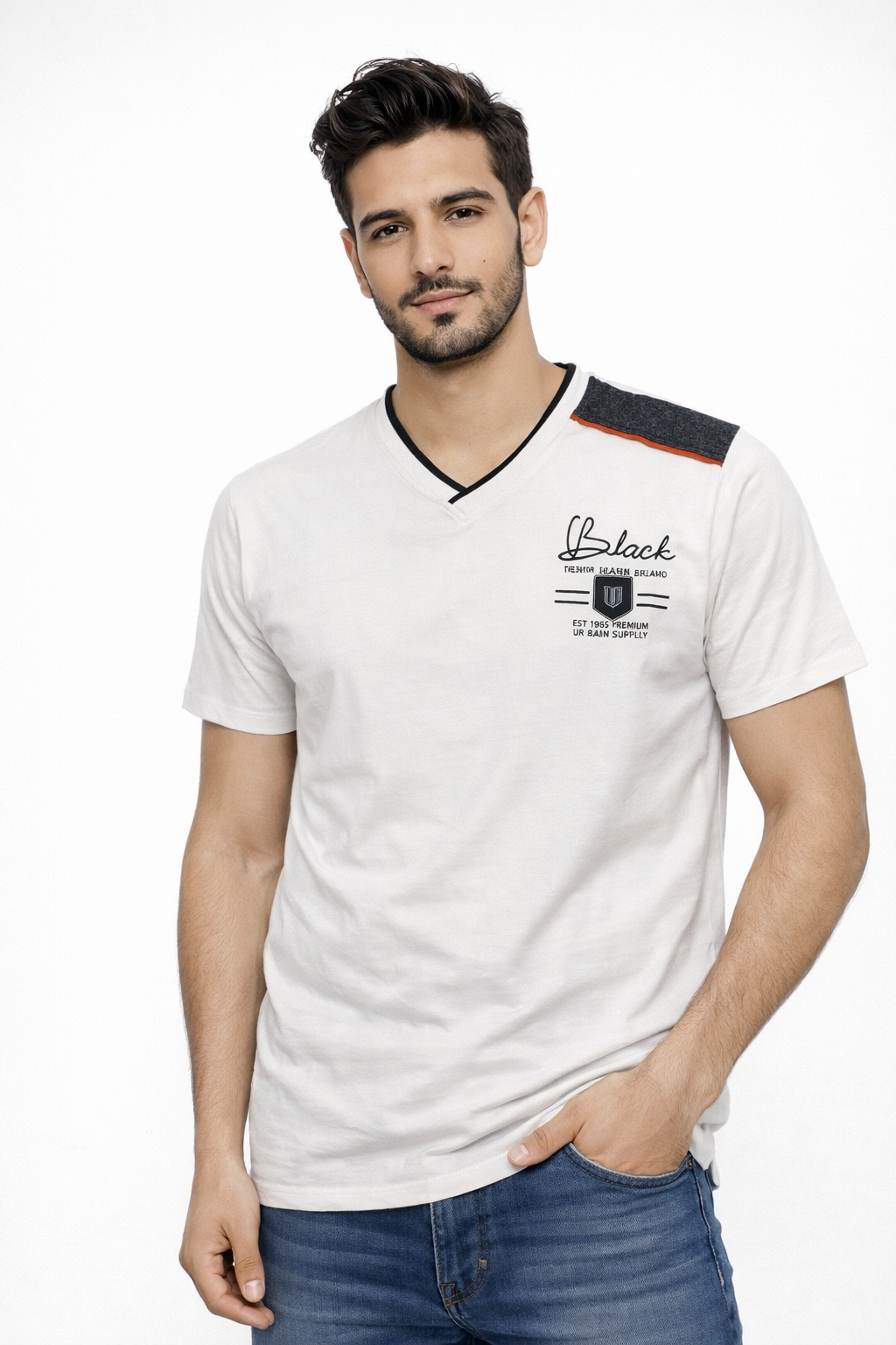 Tee shirt BLVCK Soul col V