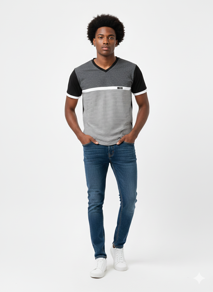 Tee shirt col V BLVCK Soul