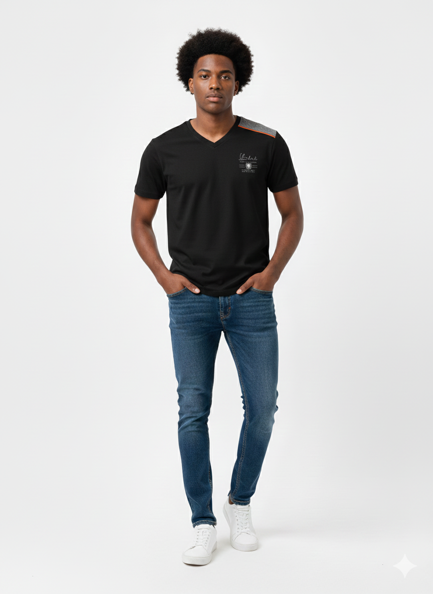 Tee shirt BLVCK Soul col V