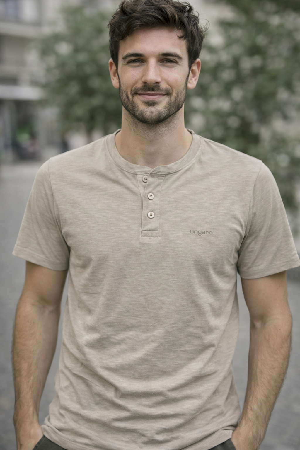 Tee-shirt col tunisien UNGARO ref 24407