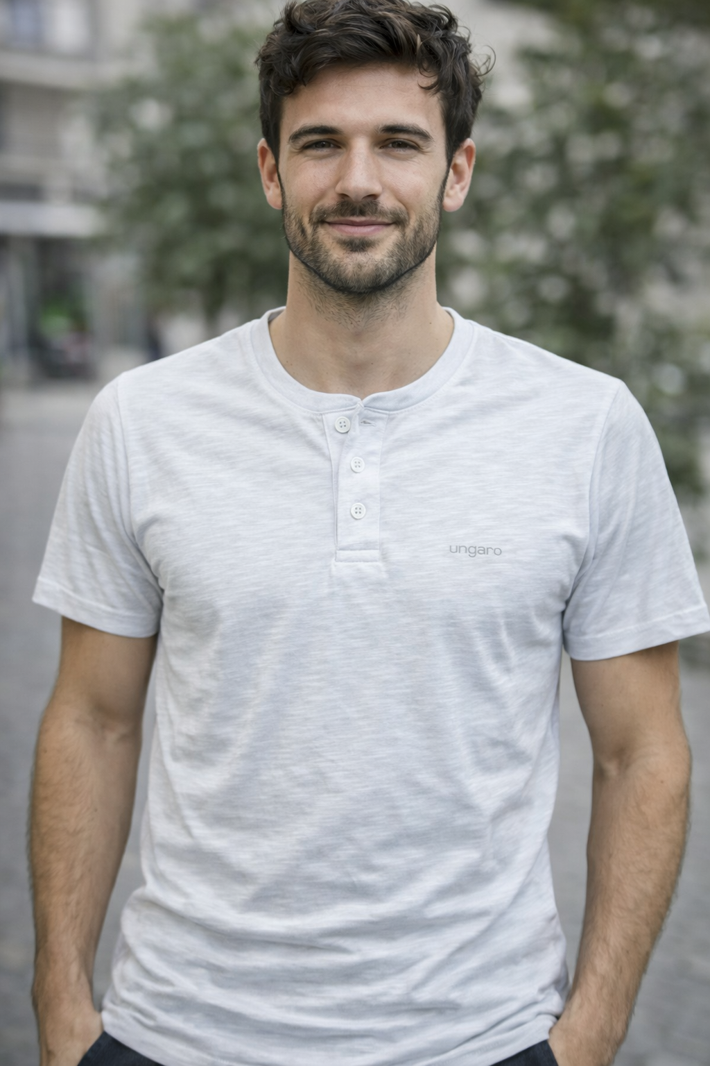 Tee-shirt col tunisien UNGARO ref 24407