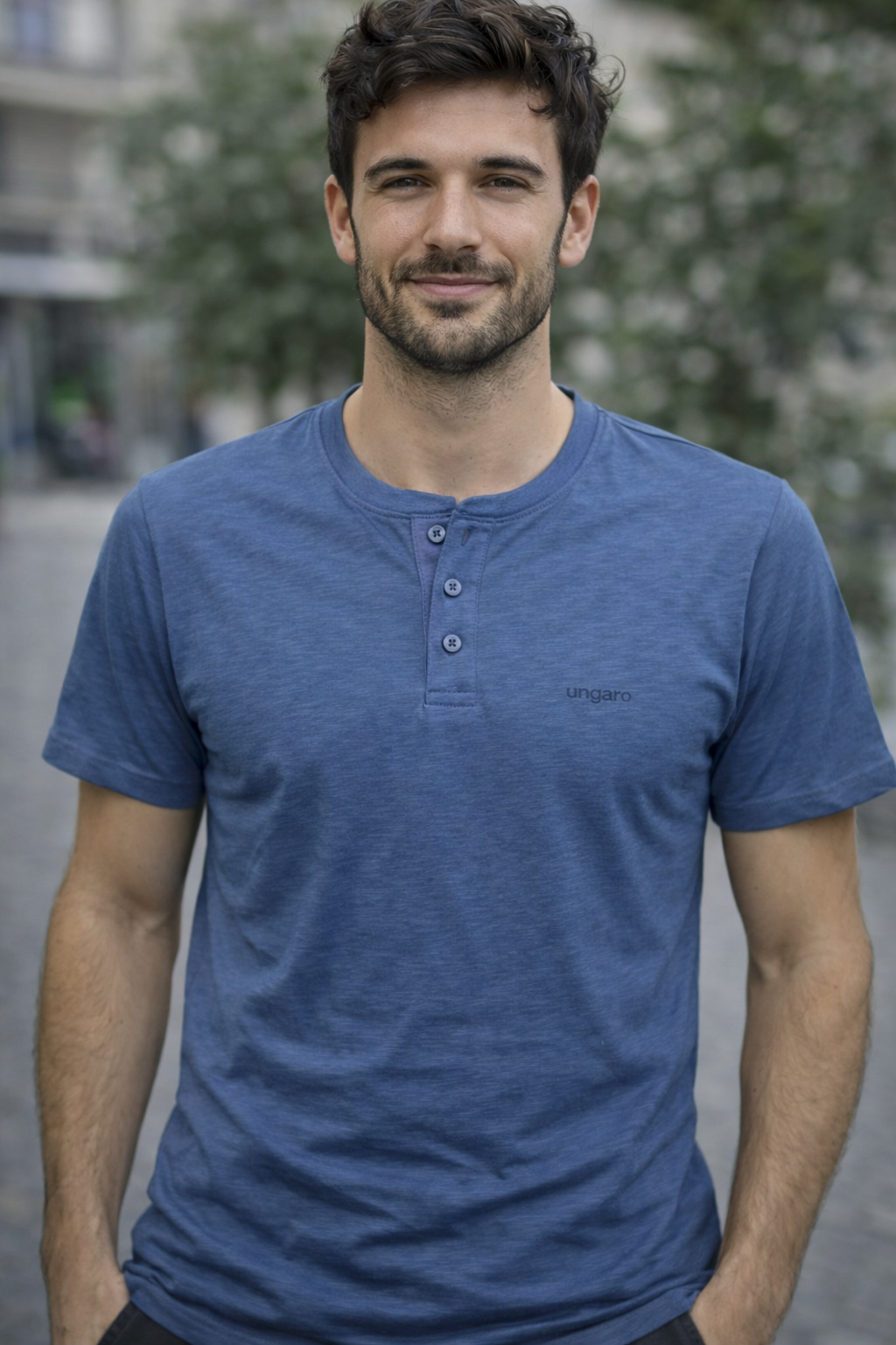 Tee-shirt col tunisien UNGARO ref 24407