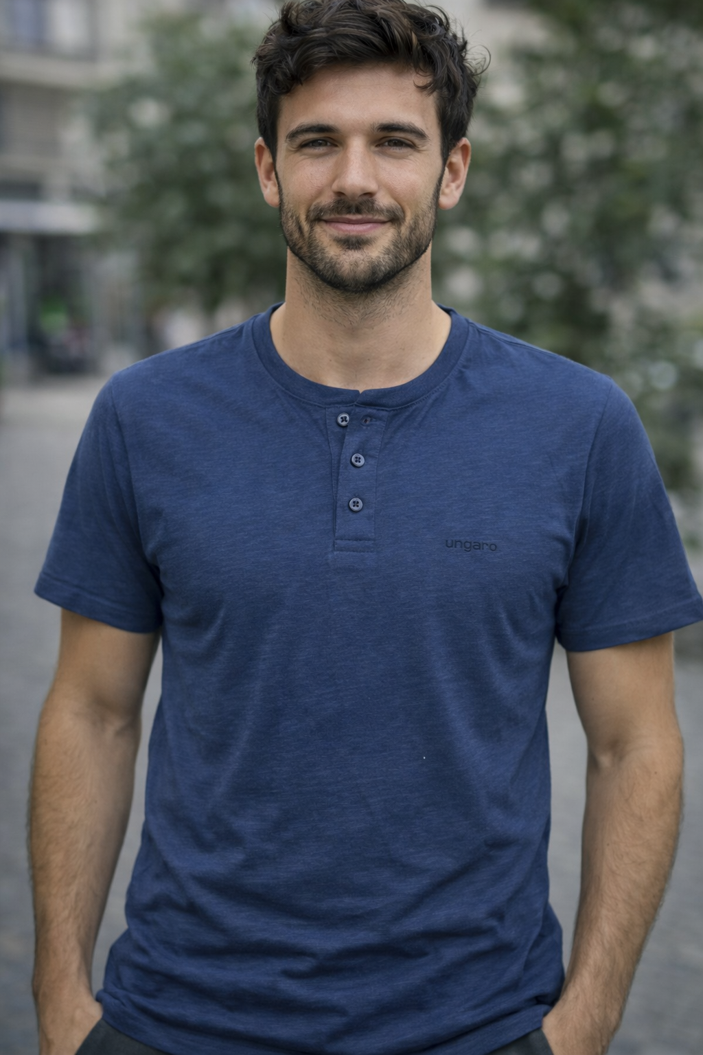 Tee-shirt col tunisien UNGARO ref 24407