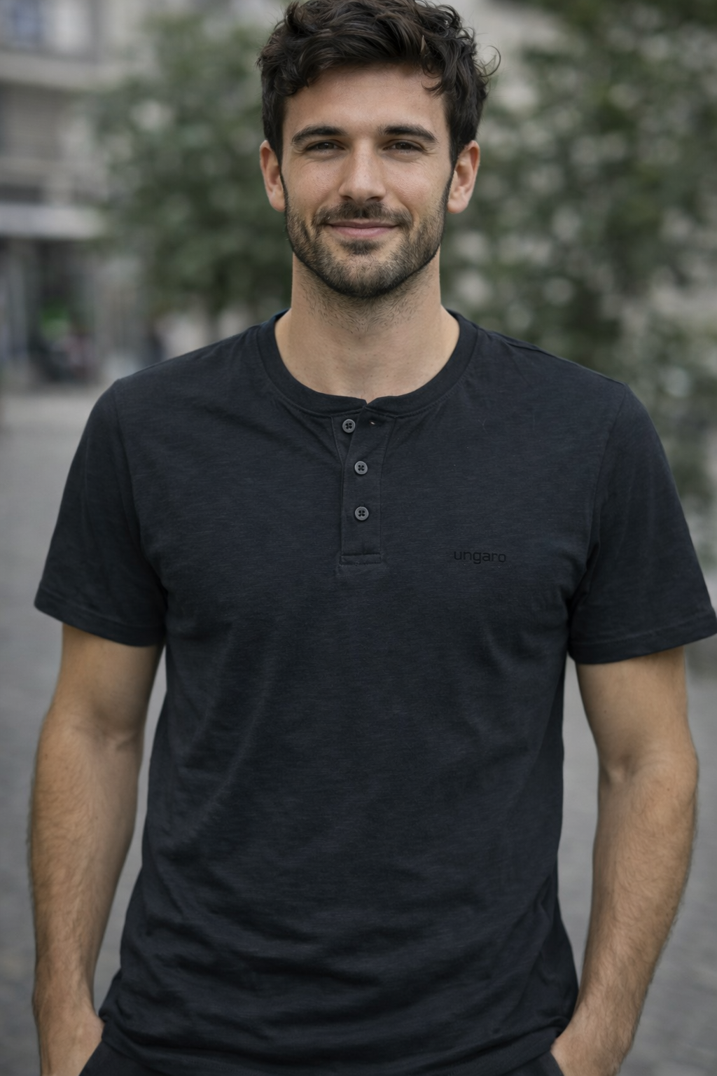 Tee-shirt col tunisien UNGARO ref 24407