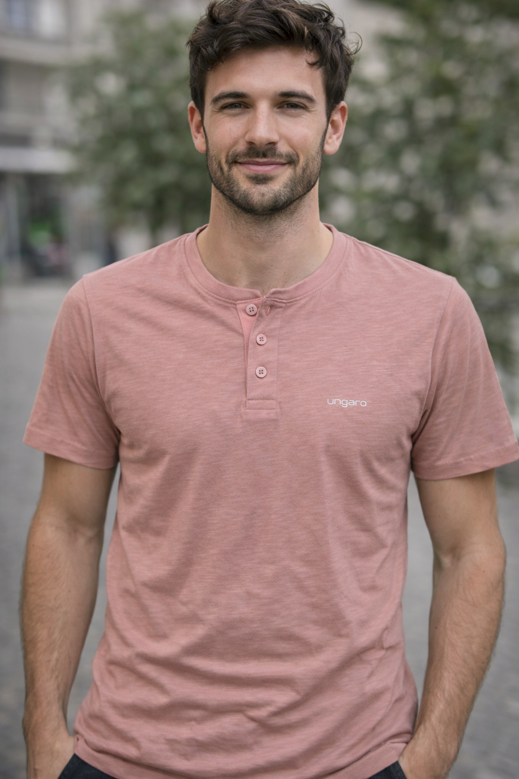 Tee-shirt col tunisien UNGARO ref 24407
