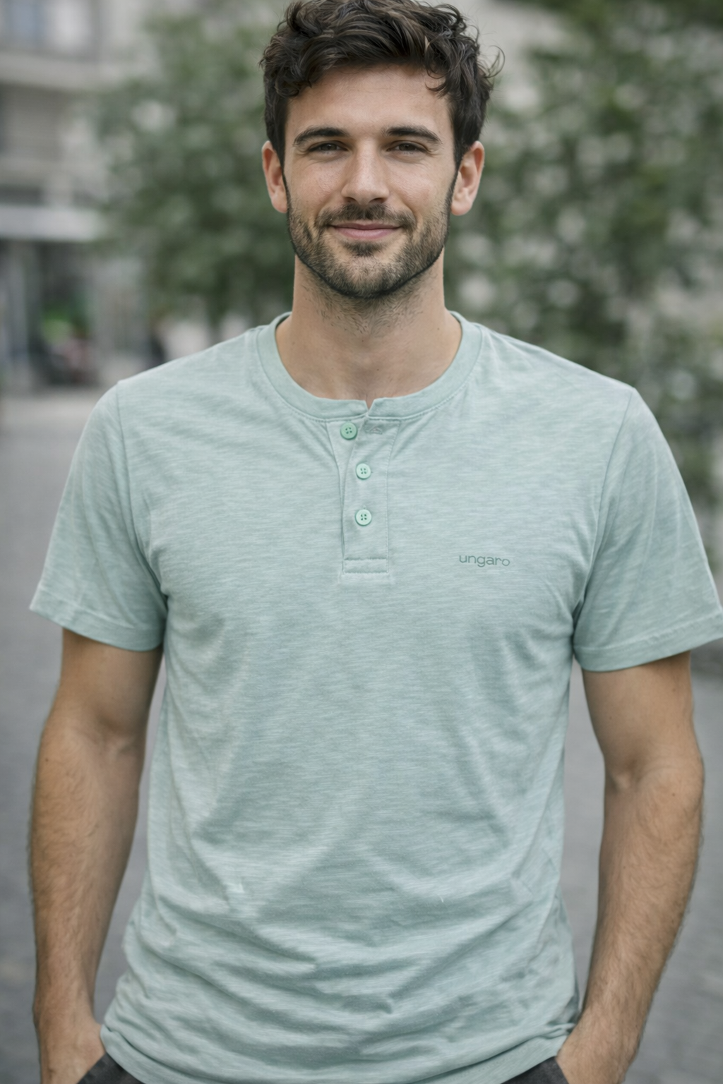 Tee-shirt col tunisien UNGARO ref 24407