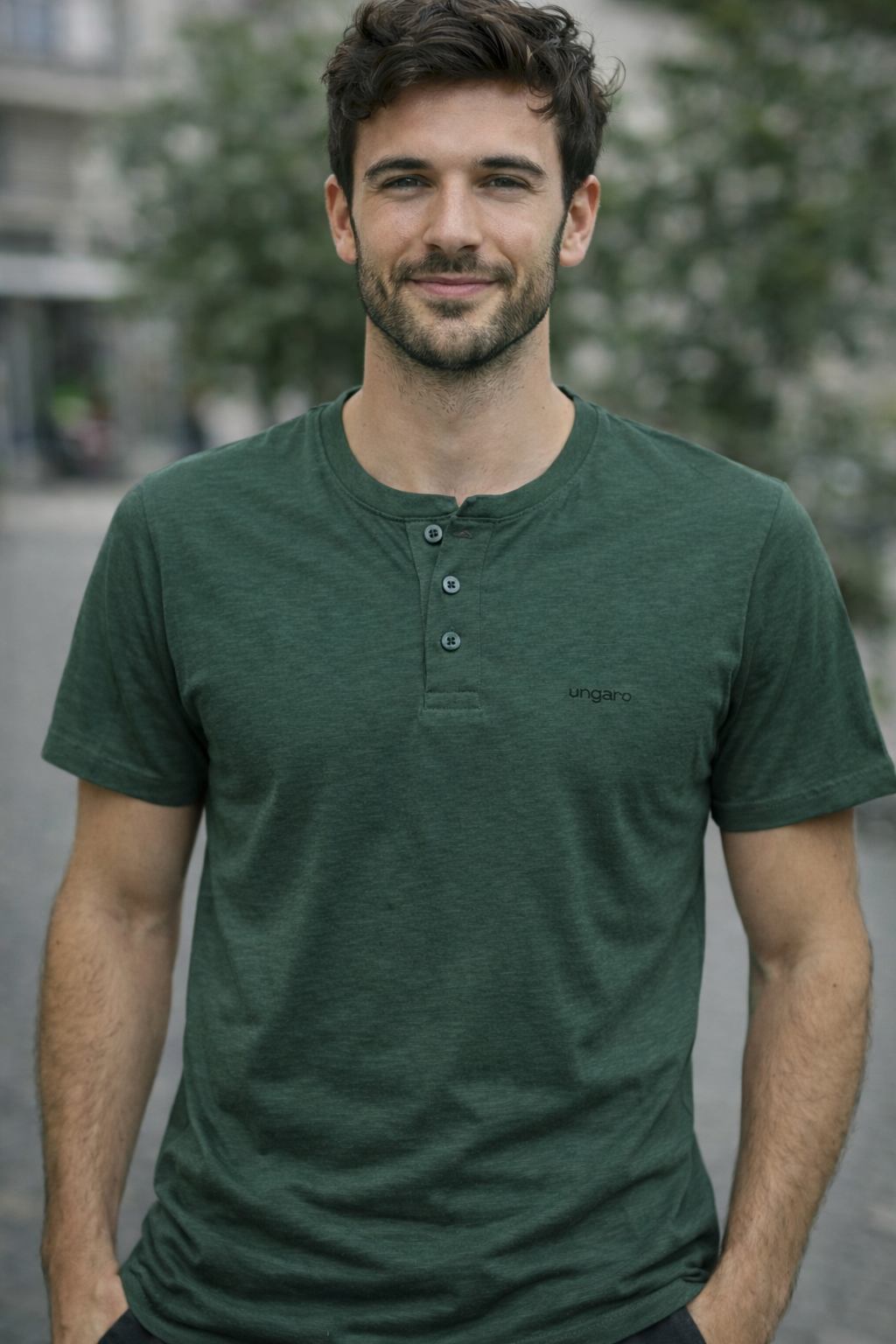 Tee-shirt col tunisien UNGARO ref 24407