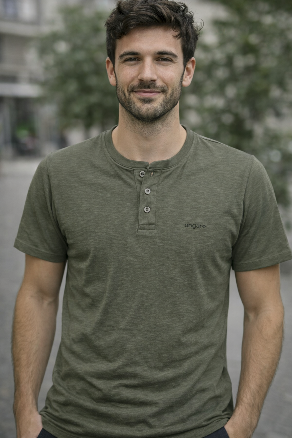 Tee-shirt col tunisien UNGARO ref 24407