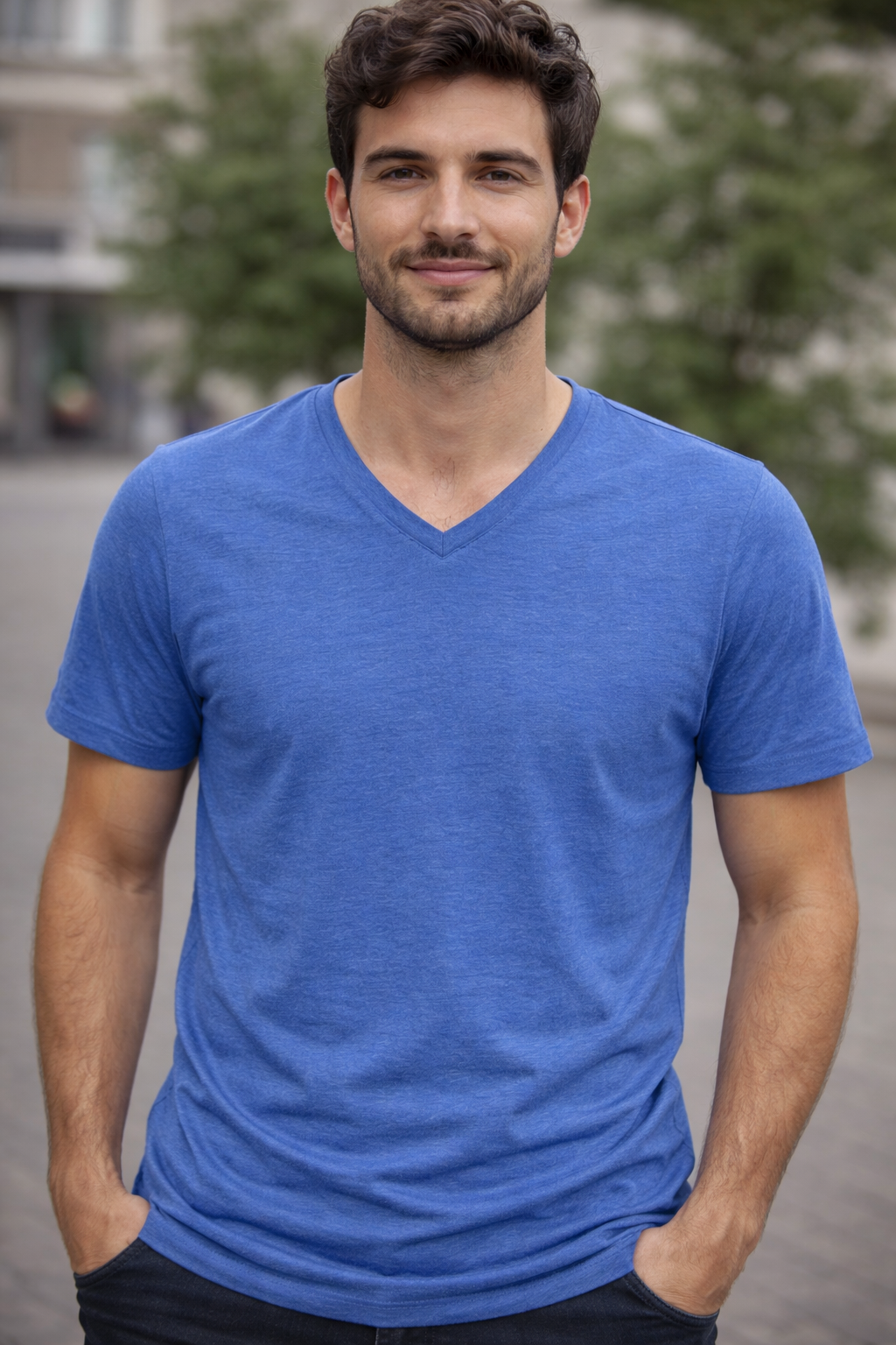 Tee-shirt col V BILL TORNADE ref 24193