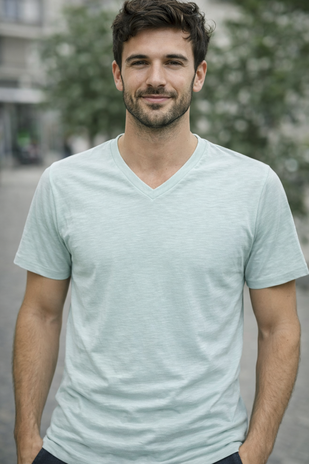 Tee-shirt col V BILL TORNADE ref 24193