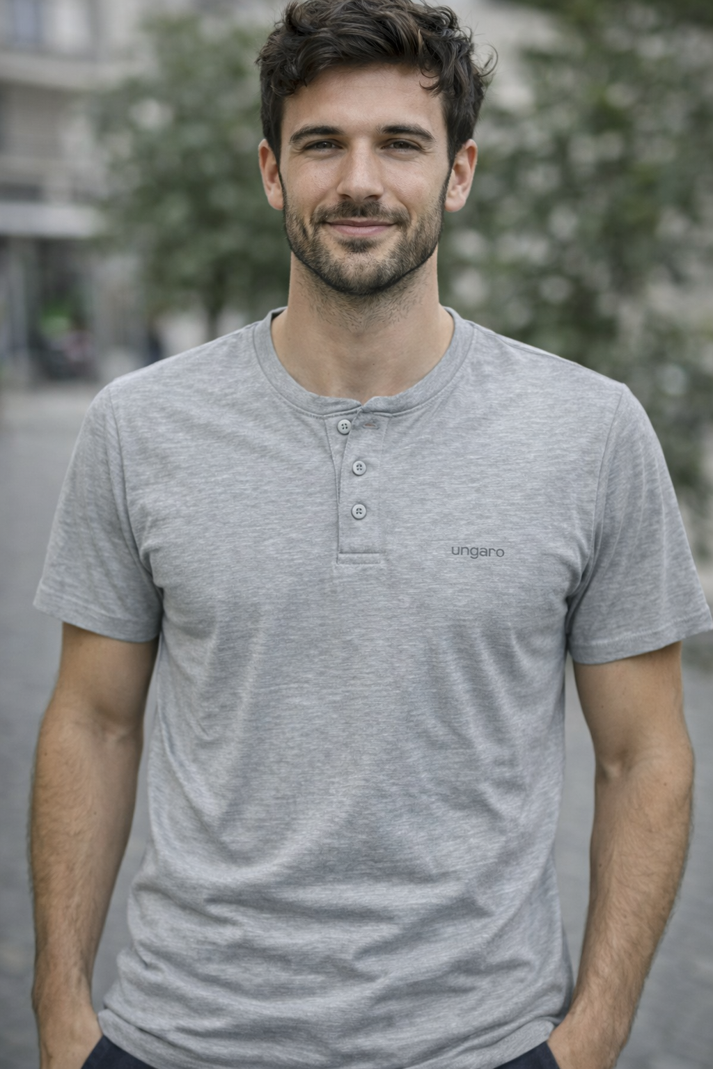 Tee-shirt col tunisien UNGARO ref 24407