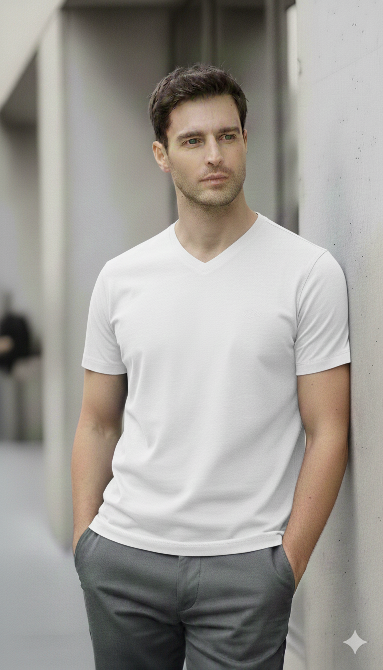 Tee-shirt col V BILL TORNADE ref 24193