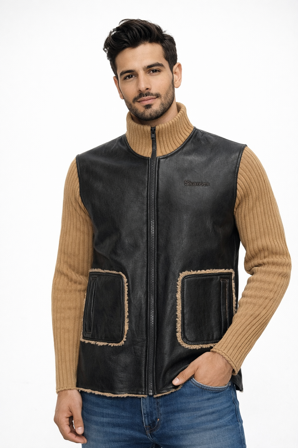 Veste bi-matière woodstock’68