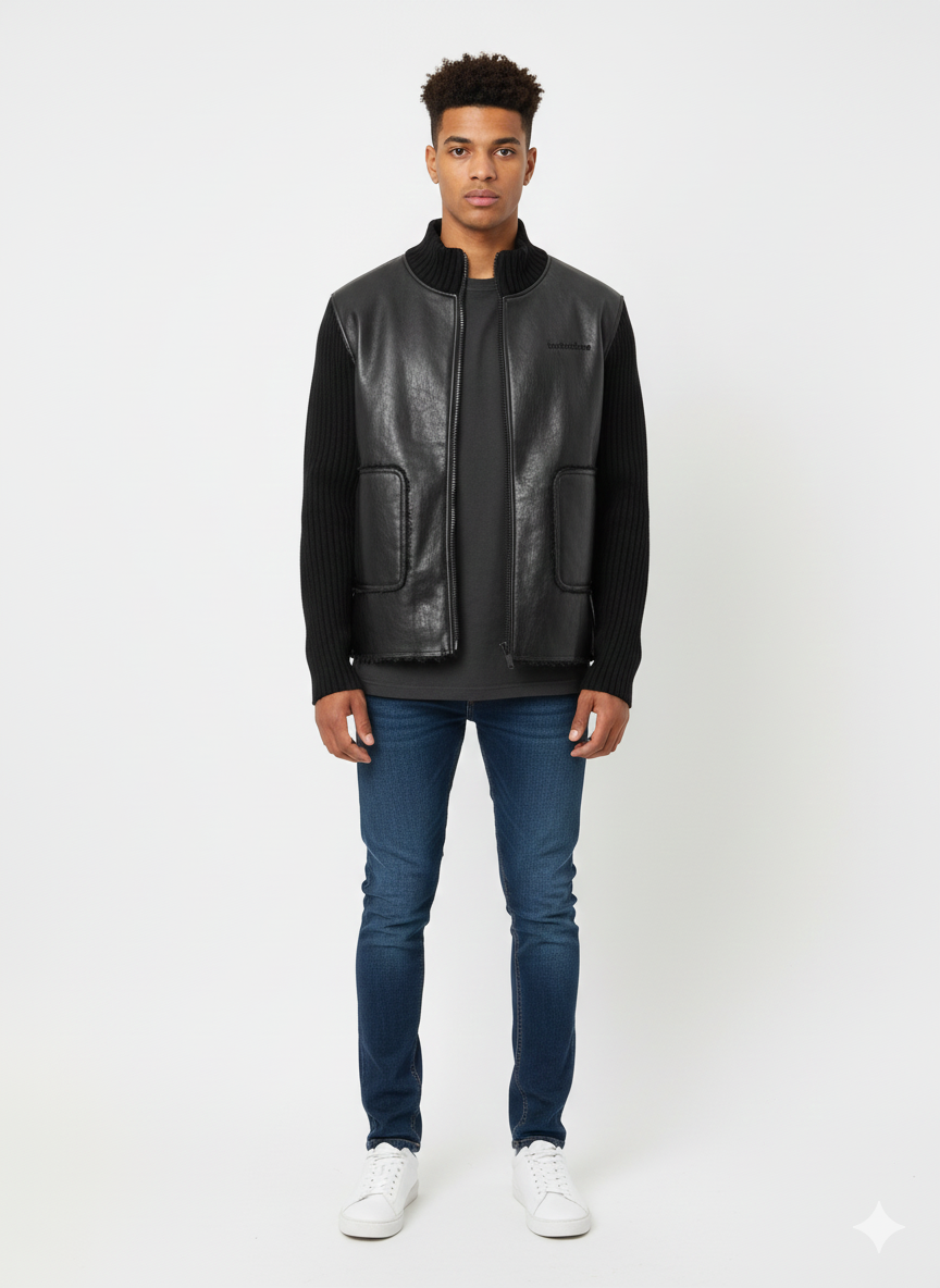 Veste bi-matière woodstock’68